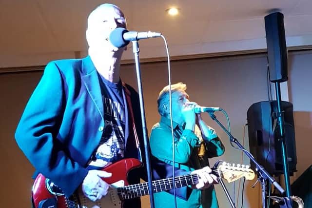 Trevor Sewell and Marty Craggs performing at the fundraiser at Hartlepool Cricket Club.