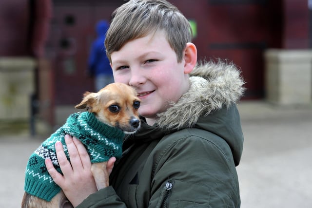 Connor McLean with his dog at Summerhill in 2016.