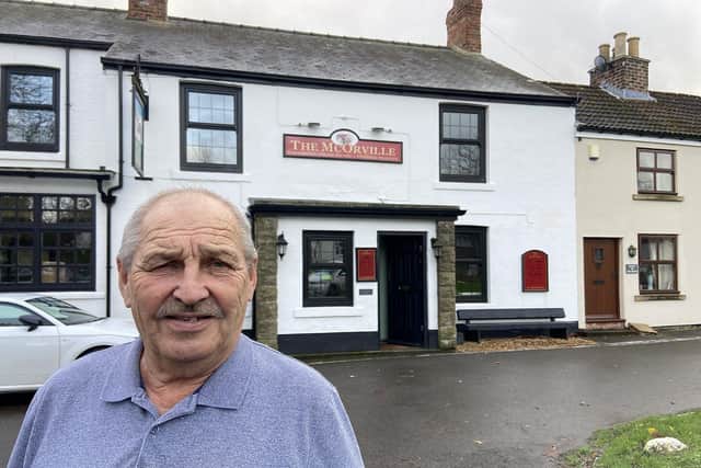 Owner Douglas Hennells photographed outside The McOrville, Elwick Village, after winning permission to extend the premises.  Picture by FRANK REID