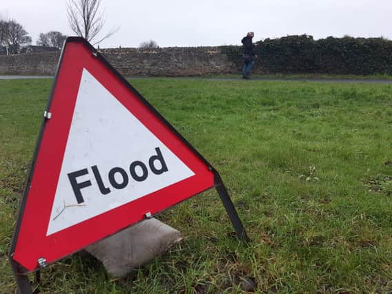 Flood alert warnings were issued as Storm Christoph hit the region