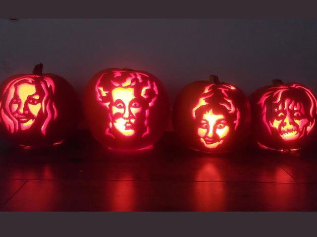 Now that's what we call a line-up! Celebrating National Pumpkin Day and Halloween with Kelly Pemberton.