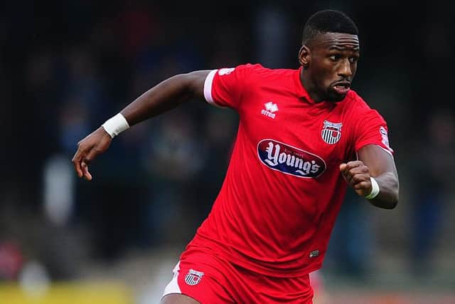 Omar Bogle enjoyed his most prolific spell with Grimsby Town in League Two. (Photo by Harry Trump/Getty Images)
