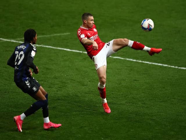 Middlesbrough's Djed Spence in action against Bristol City.