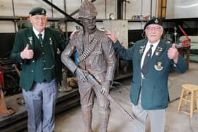 From left, Durham Light Infantry veterans Frank Peers and Brian Coward.