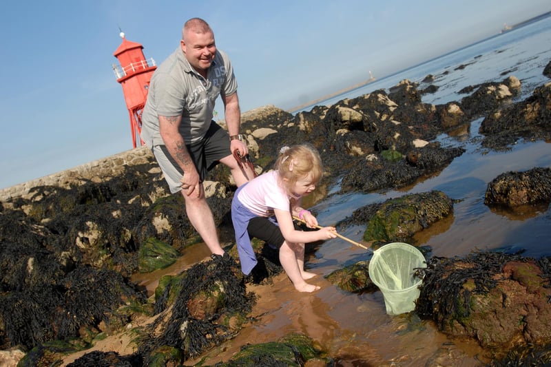 Emily Broadley and dad Scott Broadley look like they were enjoying this outing to the rockpools in 2012.
