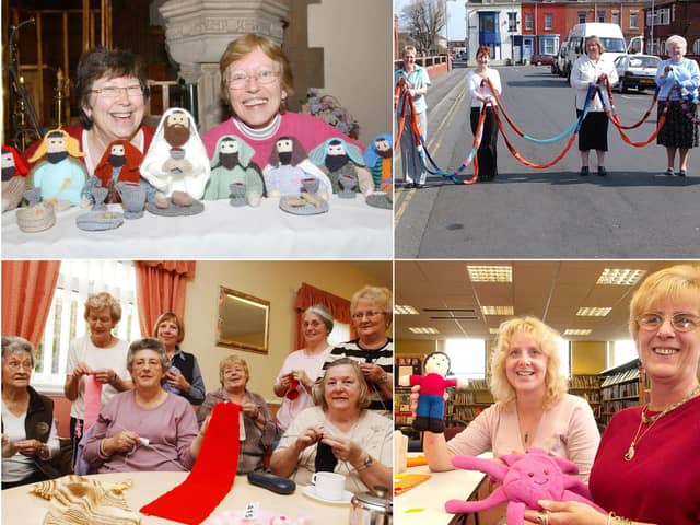 Smiles galore from these keen knitters. Recognise them?