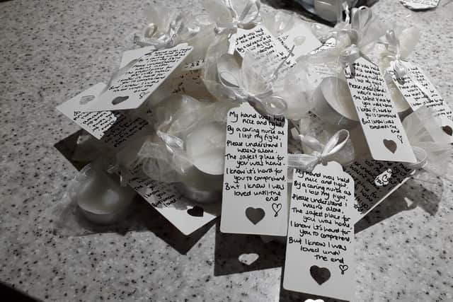 The candles and poems bringing comfort to bereaved families of local Covid-19 patients.