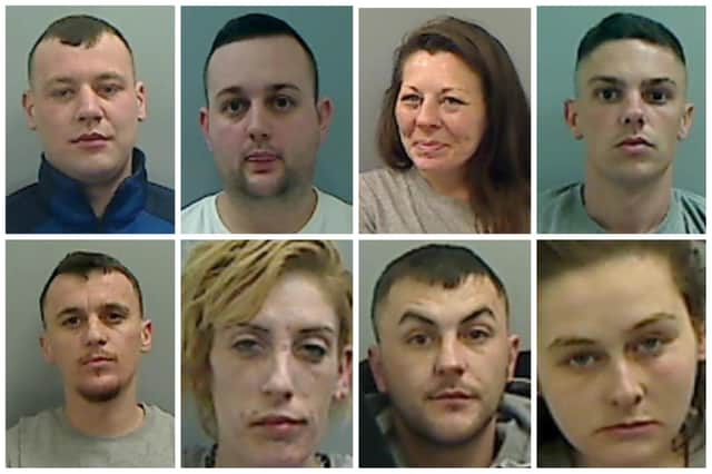 Just some of the Hartlepool criminals to have been jailed by the courts recently.