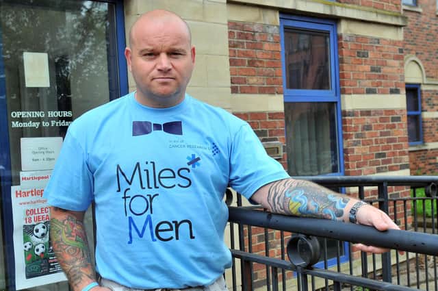 Micky Day pictured as he announced the first ever Miles for Men run in 2012.