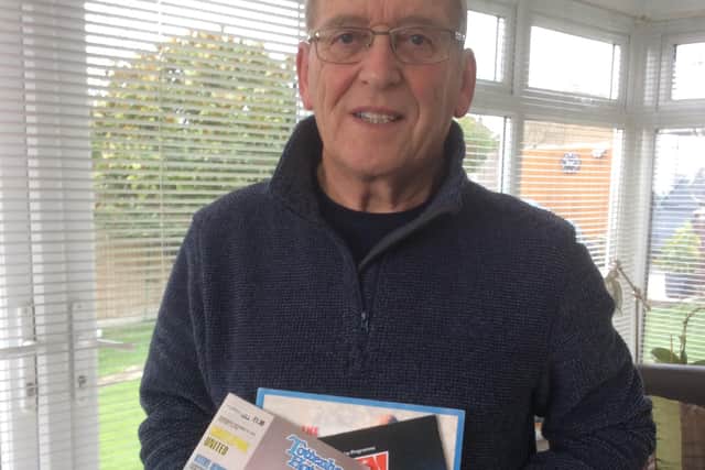 Keith with some of his programmes.