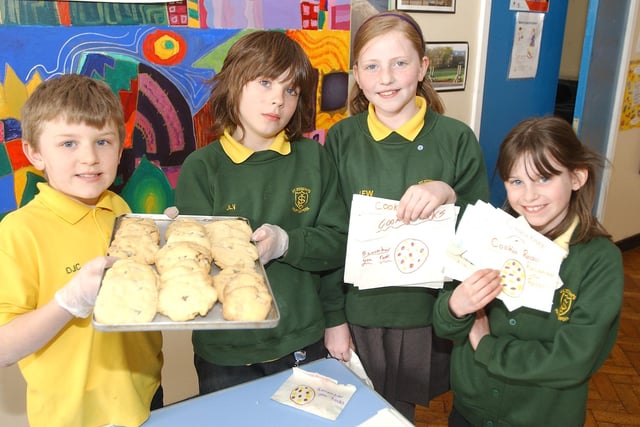 Cookie time at St Joseph's RC Primary School where pupils were baking biscuits to raise money for a trip to the Lake District in 2008.