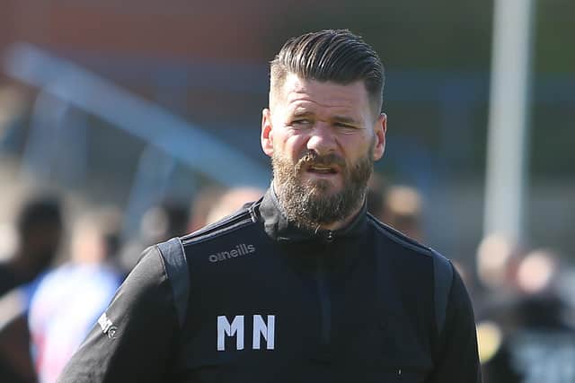 Hartlepool United assistant manager Michael Nelson has called on supporters to stick with the team ahead of trip to Scunthorpe United. (Credit: Michael Driver | MI News)