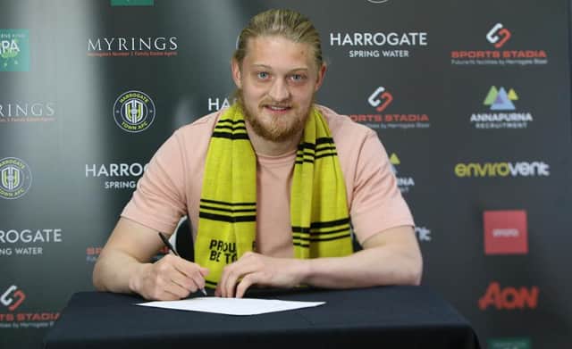 Hartlepool United play-off hero Luke Armstrong joins League Two rivals Harrogate Town. (Photo credit: Harrogate Town)