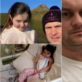 Lyla O'Donovan, who was diagnosed with a brain tumour when she was 3, and her dad Paul.