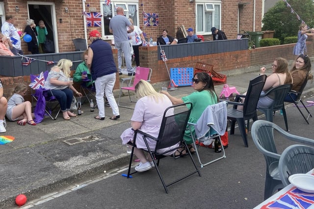Residents waiting for the games to start at the Queen's Jubilee celebrations in Fordyce Road, Hartlepool.
