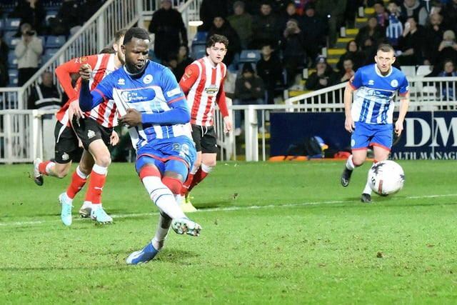 Dieseruvwe's brace helped Pools to a win over Altrincham and, soon after, the talismanic striker received international recognition for his stellar season when he was called-up to the England C squad.