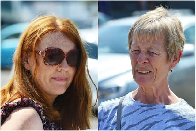 Carla Trebble (left) and Jackie Coady were among shoppers happy to wear masks in Hartlepool's Middleton Grange shopping centre on 'Freedom Day'.