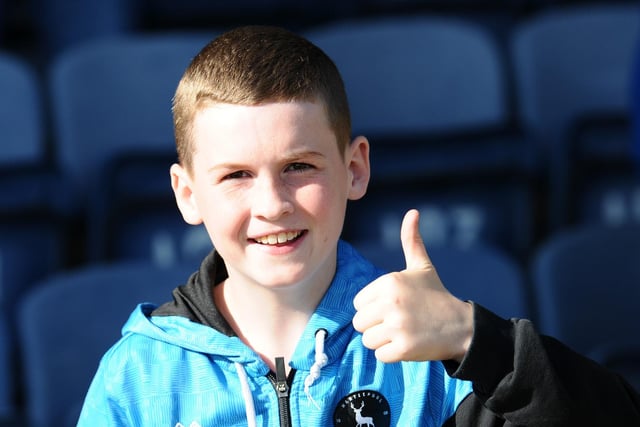 Thumbs up for Hartlepool's first away win of the season. Picture by FRANK REID