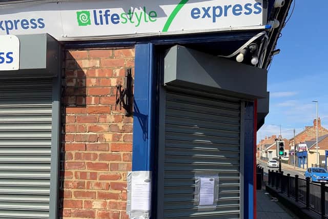 The Lifestyle Express store, in Middle Street, in Blackhall Colliery, has been ordered to close until December 16.