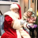 Santa Clause visits residents of Hartlepool's Elwick Gardens.