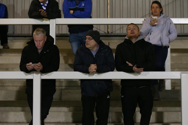 Pools supporters watch on at the Suit Direct Stadium (Credit: Mark Fletcher | MI News)