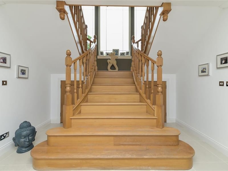 Oak split staircase.