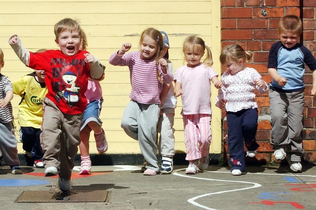 Fun games at the Little People Day Nursery 18 years ago.