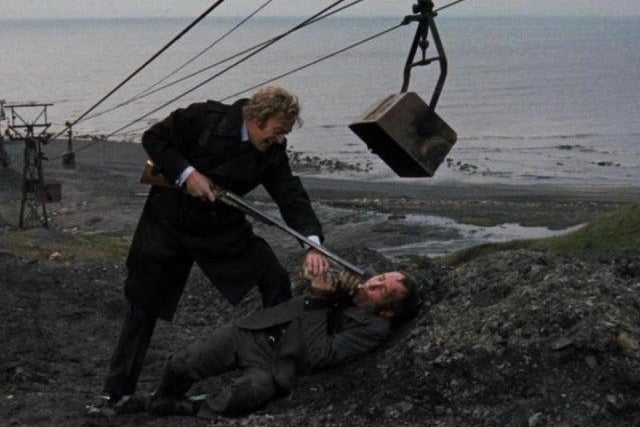 The 1971 gangster movie's finale was filmed on Blackhall Colliery Beach. With the colliery itself later closing, 10m pounds was spent on tidying up the beach and its industrial remains.