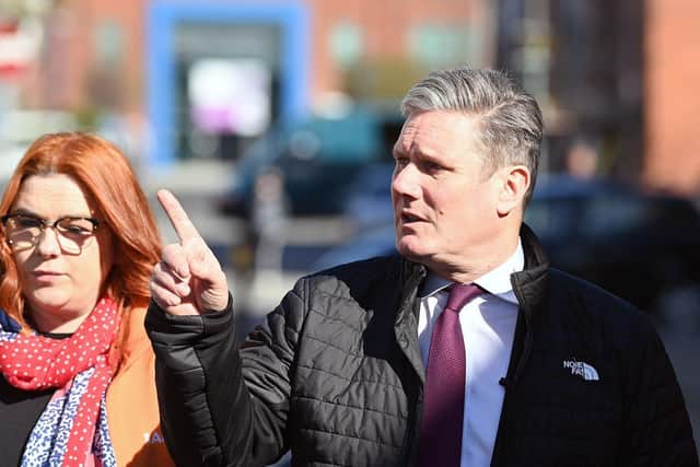 Sir Keir Starmer during a walk about in Hartlepool on Monday (April 3)./Photo: Frank Reid