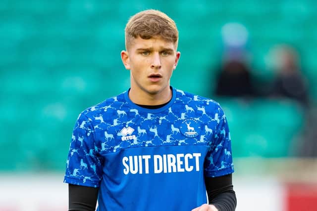 Academy defender Louis Stephenson was included in nine Hartlepool United squads this season making two appearances in the FA Cup. (Credit: Gustavo Pantano | MI News)
