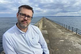 Campaigner Glen Hughes pictured on the Heugh Breakwater in 2022.