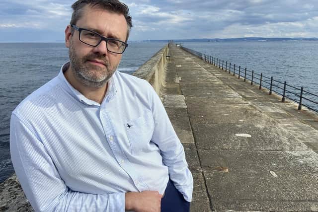 Campaigner Glen Hughes pictured on the Heugh Breakwater in 2022.
