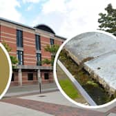 Examples of the 'shoddy' and gutter clearing that was not carried out by Alexander Brewis who was jailed at Teesside Crown Court.