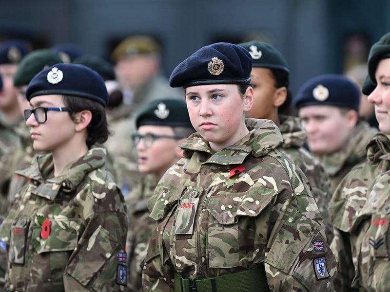 Members of the cadet services at Hartlepool's Remembrance Sunday parade, Hartlepool. Picture by FRANK REID
