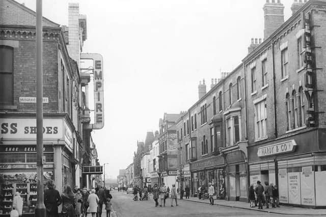 A 1970s view of Lynn Street with the Empire Theatre in the picture.
