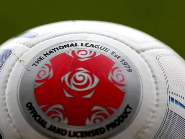The Vanarama National League match ball (Photo by Alex Pantling/Getty Images)