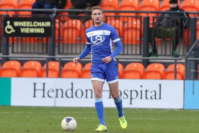 Gary Liddle of Hartlepool United during the Vanarama National League match between Barnet and Hartlepool United at The Hive, Edgware on Saturday 1st February 2020. (Credit: Jacques Feeney | MI News)