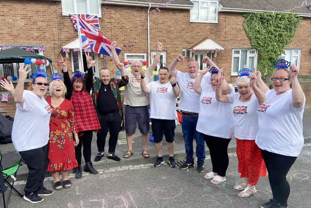 The Ramsay Family of Lanark Road in Hartlepool join together for a photograph during the the Jubilee party on Saturday. Picture by FRANK REID