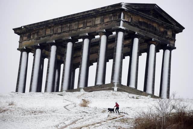 Beautiful snow at Penshaw Monument. See question 19. Picture by Stu Norton.