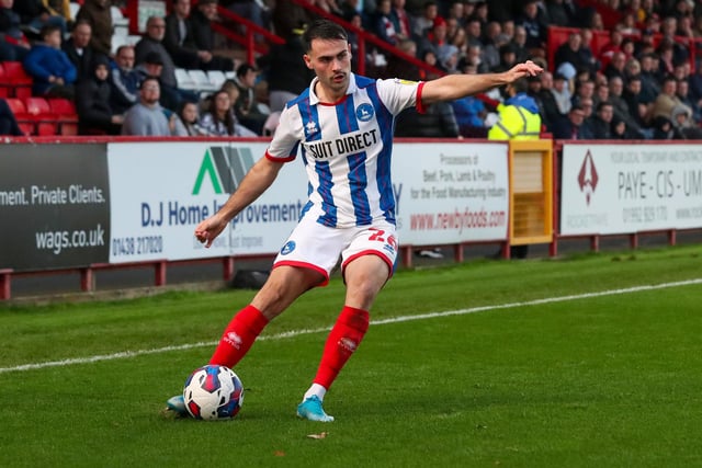 Tumilty scored his first Hartlepool goal in the FA Cup first round replay with Solihull Moors. (Credit: John Cripps | MI News)