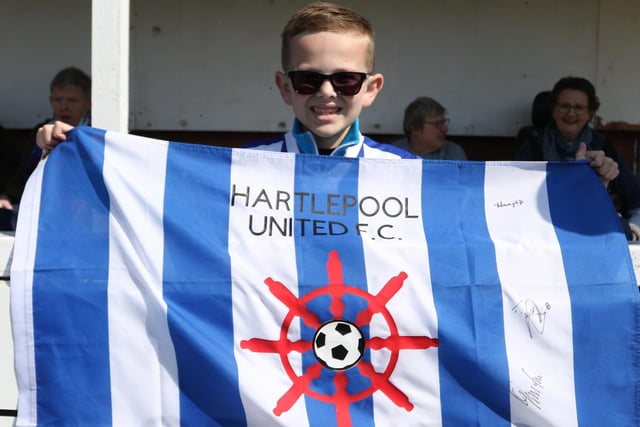 Hartlepool United supporters turn out for their penultimate home game of the season against Swindon Town. (Credit: Michael Driver | MI News)