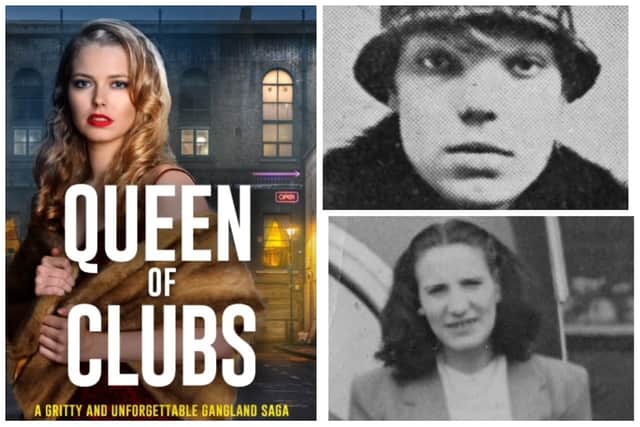 Queen of Clubs features characters based on and inspired by real life women Alice Diamond (top right) and Eva Fraser (below).