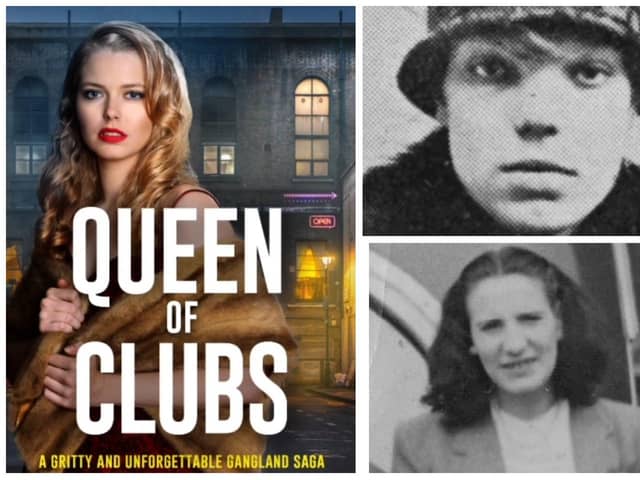 Queen of Clubs features characters based on and inspired by real life women Alice Diamond (top right) and Eva Fraser (below).