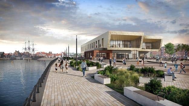 An artist's impression of how Hartlepool's new Highlight leisure centre will look.