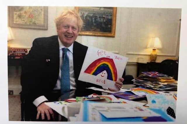 The thank you card from Boris Johnson to Springwell School.