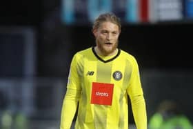 Former Hartlepool United striker Luke Armstrong saw a move from Harrogate Town to Wrexham blocked on transfer deadline day. (Photo by Pete Norton/Getty Images)