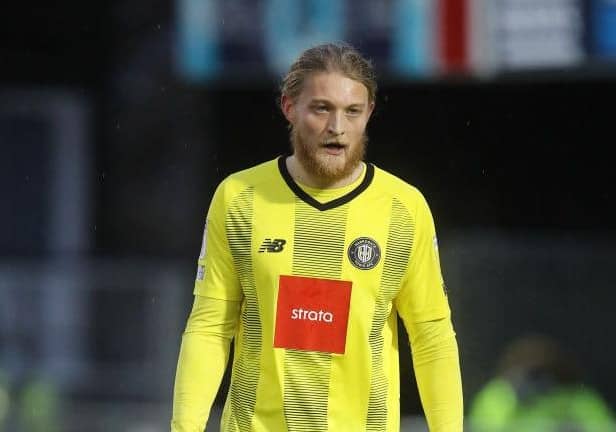 Former Hartlepool United striker Luke Armstrong saw a move from Harrogate Town to Wrexham blocked on transfer deadline day. (Photo by Pete Norton/Getty Images)