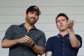 Hollywood stars Ryan Reynolds and Rob McElhenney completed a takeover of Wrexham in 2021. (Photo by Lewis Storey/Getty Images)