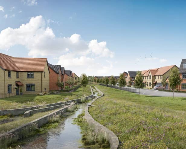 A CGI impression of how the new homes will look.