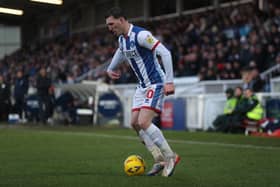 Callum Cooke is set for a spell out of the Hartlepool United side as the club seek a second opinion on an ankle problem. (Credit: Mark Fletcher | MI News)